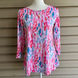 •Tango Mango• Abstract Pattern A-Line Top - Size Medium